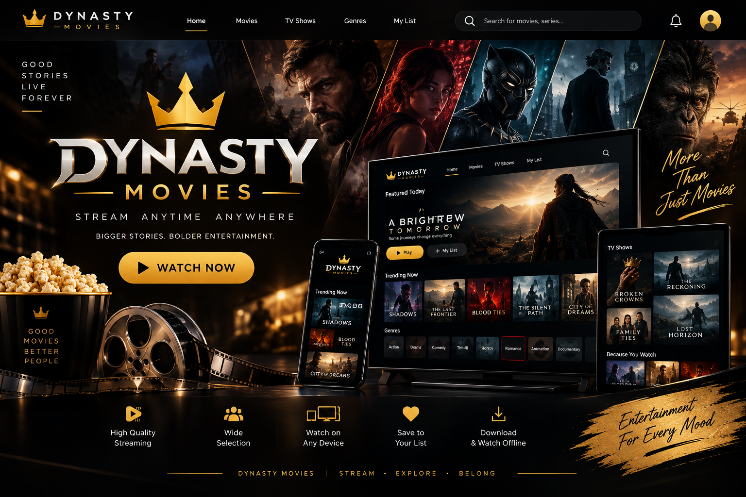 Dynasty Movies website